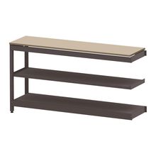 コモンファニチャー　CUSL-184TNA-HE　シェルフ ロー アジャスタータイプ 連増 樹脂エッジ　W1800×D450×H950［ブラウン×ベージュ］