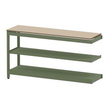 コモンファニチャー　CUSL-184TNA-QE　シェルフ ロー アジャスタータイプ 連増 樹脂エッジ　W1800×D450×H950［グリーン×ベージュ］