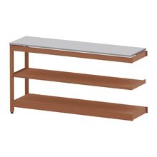 コモンファニチャー　CUSL-184TNA-RF　シェルフ ロー アジャスタータイプ 連増 樹脂エッジ　W1800×D450×H950［オレンジ×ライトグレー］