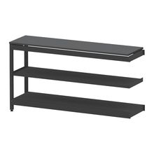 コモンファニチャー　CUSL-184TNA-TC　シェルフ ロー アジャスタータイプ 連増 樹脂エッジ　W1800×D450×H950［ブラック×ダークグレー］