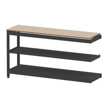 コモンファニチャー　CUSL-184TNA-TE　シェルフ ロー アジャスタータイプ 連増 樹脂エッジ　W1800×D450×H950［ブラック×ベージュ］