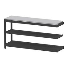 コモンファニチャー　CUSL-184TNA-TF　シェルフ ロー アジャスタータイプ 連増 樹脂エッジ　W1800×D450×H950［ブラック×ライトグレー］