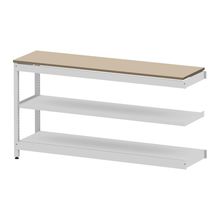 コモンファニチャー　CUSL-184TNA-WE　シェルフ ロー アジャスタータイプ 連増 樹脂エッジ　W1800×D450×H950［ホワイトグレー×ベージュ］