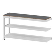 コモンファニチャー　CUSL-184TWA-WC　シェルフ ロー アジャスタータイプ 連増　W1800×D450×H950［ホワイトグレー×ダークグレー］