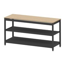 コモンファニチャー　CUSL-186GKA-TD　シェルフ ロー アジャスタータイプ 単体 木目天板エッジ　W1800×D600×H950［ブラック×オークライト］