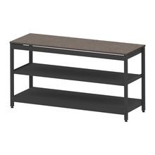 コモンファニチャー　CUSL-186GKA-TN　シェルフ ロー アジャスタータイプ 単体 木目天板エッジ　W1800×D600×H950［ブラック×ノルディックバーチ］