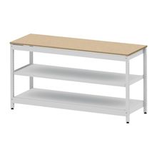 コモンファニチャー　CUSL-186GKA-WD　シェルフ ロー アジャスタータイプ 単体 木目天板エッジ　W1800×D600×H950［ホワイトグレー×オークライト］