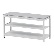 コモンファニチャー　CUSL-186GNA-WF　シェルフ ロー アジャスタータイプ 単体 樹脂エッジ　W1800×D600×H950［ホワイトグレー×ライトグレー］