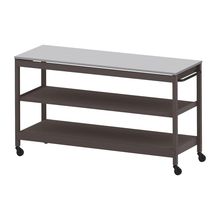 コモンファニチャー　CUSL-186GNC-HF　シェルフ ロー キャスタータイプ 樹脂エッジ　W1800×D600×H1030［ブラウン×ライトグレー］