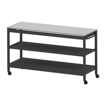 コモンファニチャー　CUSL-186GNC-TF　シェルフ ロー キャスタータイプ 樹脂エッジ　W1800×D600×H1030［ブラック×ライトグレー］