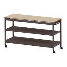 コモンファニチャー　CUSL-186GWC-HE　シェルフ ロー キャスタータイプ　W1800×D600×H1030［ブラウン×ベージュ］