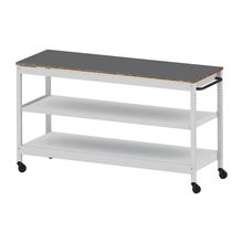 コモンファニチャー　CUSL-186GWC-WC　シェルフ ロー キャスタータイプ　W1800×D600×H1030［ホワイトグレー×ダークグレー］