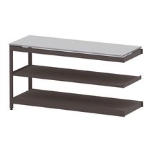 コモンファニチャー　CUSL-186TNA-HF　シェルフ ロー アジャスタータイプ 連増 樹脂エッジ　W1800×D600×H950［ブラウン×ライトグレー］