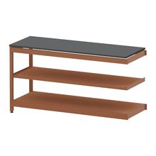 コモンファニチャー　CUSL-186TNA-RC　シェルフ ロー アジャスタータイプ 連増 樹脂エッジ　W1800×D600×H950［オレンジ×ダークグレー］