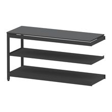 コモンファニチャー　CUSL-186TNA-TC　シェルフ ロー アジャスタータイプ 連増 樹脂エッジ　W1800×D600×H950［ブラック×ダークグレー］