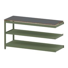 コモンファニチャー　CUSL-186TWA-QC　シェルフ ロー アジャスタータイプ 連増　W1800×D600×H950［グリーン×ダークグレー］