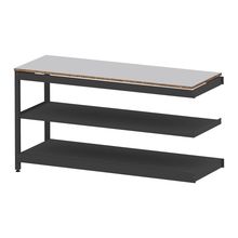 コモンファニチャー　CUSL-186TWA-TF　シェルフ ロー アジャスタータイプ 連増　W1800×D600×H950［ブラック×ライトグレー］