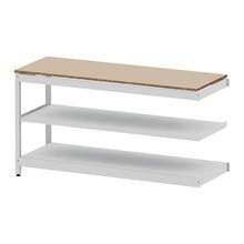 コモンファニチャー　CUSL-186TWA-WE　シェルフ ロー アジャスタータイプ 連増　W1800×D600×H950［ホワイトグレー×ベージュ］