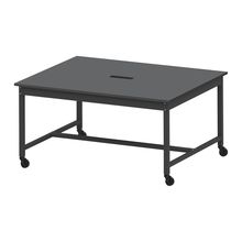 コモンファニチャー　CUT-152NHC-TC　ワークベンチ キャスター脚 ロータイプ 樹脂エッジ　W1500×D1200×H720［ブラック×ダークグレー］