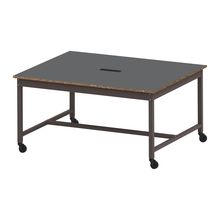 コモンファニチャー　CUT-152WHC-HC　ワークベンチ キャスター脚 ロータイプ　W1500×D1200×H720［ブラウン×ダークグレー］