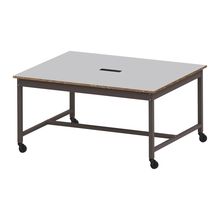 コモンファニチャー　CUT-152WHC-HF　ワークベンチ キャスター脚 ロータイプ　W1500×D1200×H720［ブラウン×ライトグレー］