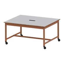 コモンファニチャー　CUT-152WHC-RF　ワークベンチ キャスター脚 ロータイプ　W1500×D1200×H720［オレンジ×ライトグレー］