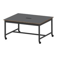 コモンファニチャー　CUT-152WHC-TC　ワークベンチ キャスター脚 ロータイプ　W1500×D1200×H720［ブラック×ダークグレー］