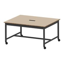 コモンファニチャー　CUT-152WHC-TE　ワークベンチ キャスター脚 ロータイプ　W1500×D1200×H720［ブラック×ベージュ］