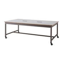 コモンファニチャー　CUT-212WHC-HF　ワークベンチ キャスター脚 ロータイプ　W2100×D1200×H720［ブラウン×ライトグレー］