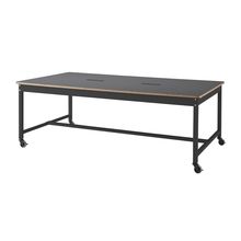 コモンファニチャー　CUT-212WHC-TC　ワークベンチ キャスター脚 ロータイプ　W2100×D1200×H720［ブラック×ダークグレー］