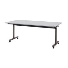 コモンファニチャー　CUTF-189NNC-HF　折りたたみテーブル 樹脂エッジ　W1800×D900×H720［ブラウン×ライトグレー］