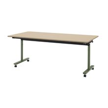 コモンファニチャー　CUTF-189NNC-QE　折りたたみテーブル 樹脂エッジ　W1800×D900×H720［グリーン×ベージュ］