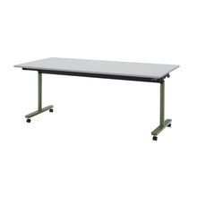 コモンファニチャー　CUTF-189NNC-QF　折りたたみテーブル 樹脂エッジ　W1800×D900×H720［グリーン×ライトグレー］