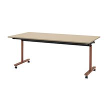 コモンファニチャー　CUTF-189NNC-RE　折りたたみテーブル 樹脂エッジ　W1800×D900×H720［オレンジ×ベージュ］