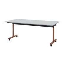 コモンファニチャー　CUTF-189NNC-RF　折りたたみテーブル 樹脂エッジ　W1800×D900×H720［オレンジ×ライトグレー］