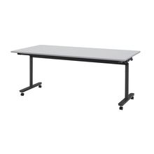 コモンファニチャー　CUTF-189NNC-TF　折りたたみテーブル 樹脂エッジ　W1800×D900×H720［ブラック×ライトグレー］