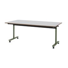 コモンファニチャー　CUTF-189WNC-QF　折りたたみテーブル　W1800×D900×H720［グリーン×ライトグレー］