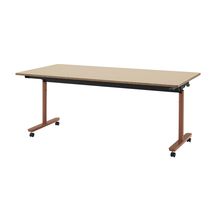 コモンファニチャー　CUTF-189WNC-RE　折りたたみテーブル　W1800×D900×H720［オレンジ×ベージュ］