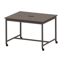 コモンファニチャー　CUTH-152KHC-HN　ワークベンチ キャスター脚 ハイタイプ 木目天板　W1500×D1200×H1000［ブラウン×ノルディックバーチ］