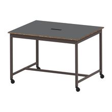 コモンファニチャー　CUTH-152WHC-HC　ワークベンチ キャスター脚 ハイタイプ　W1500×D1200×H1000［ブラウン×ダークグレー］