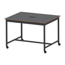 コモンファニチャー　CUTH-152WHC-TC　ワークベンチ キャスター脚 ハイタイプ　W1500×D1200×H1000［ブラック×ダークグレー］