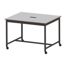 コモンファニチャー　CUTH-152WHC-TF　ワークベンチ キャスター脚 ハイタイプ　W1500×D1200×H1000［ブラック×ライトグレー］