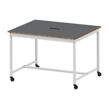 コモンファニチャー　CUTH-152WHC-WC　ワークベンチ キャスター脚 ハイタイプ　W1500×D1200×H1000［ホワイトグレー×ダークグレー］