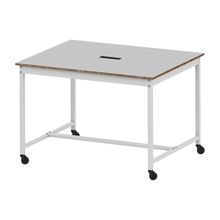 コモンファニチャー　CUTH-152WHC-WF　ワークベンチ キャスター脚 ハイタイプ　W1500×D1200×H1000［ホワイトグレー×ライトグレー］