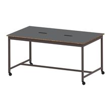 コモンファニチャー　CUTH-212WHC-HC　ワークベンチ キャスター脚 ハイタイプ　W2100×D1200×H1000［ブラウン×ダークグレー］