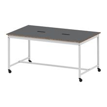 コモンファニチャー　CUTH-212WHC-WC　ワークベンチ キャスター脚 ハイタイプ　W2100×D1200×H1000［ホワイトグレー×ダークグレー］