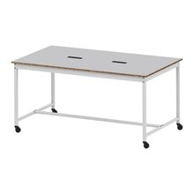 コモンファニチャー　CUTH-212WHC-WF　ワークベンチ キャスター脚 ハイタイプ　W2100×D1200×H1000［ホワイトグレー×ライトグレー］