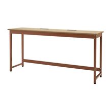 コモンファニチャー　CUTH-216KHA-RD　ワークベンチ カウンタータイプ 木目天板　W2100×D600×H1000［オレンジ×オークライト］