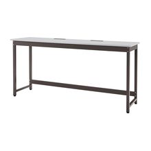 コモンファニチャー　CUTH-216NHA-HF　ワークベンチ カウンタータイプ 樹脂エッジ　W2100×D600×H1000［ブラウン×ライトグレー］