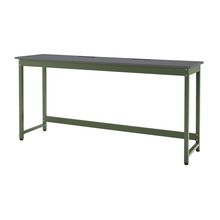 コモンファニチャー　CUTH-216NHA-QC　ワークベンチ カウンタータイプ 樹脂エッジ　W2100×D600×H1000［グリーン×ダークグレー］